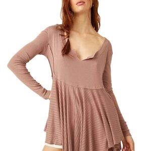 free people Women's Mauve Long tunic Top